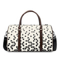 Black And White Geometric Pattern Print Duffel Bag