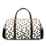 Black And White Geometric Pattern Print Duffle Bag