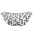 Black And White Geometric Pattern Print Fanny Pack