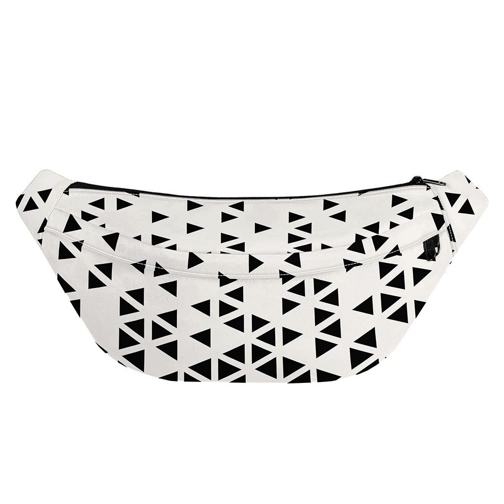 Black And White Geometric Pattern Print Fanny Pack