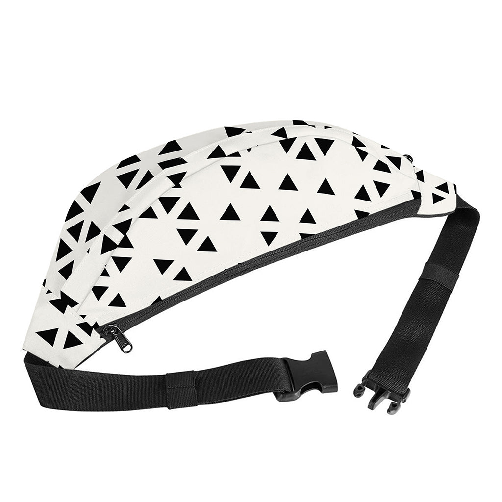 Black And White Geometric Pattern Print Fanny Pack