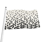 Black And White Geometric Pattern Print Flag