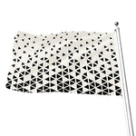 Black And White Geometric Pattern Print Flag