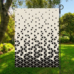 Black And White Geometric Pattern Print Garden Flag