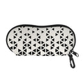 Black And White Geometric Pattern Print Glasses Case