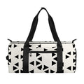 Black And White Geometric Pattern Print Gym Bag