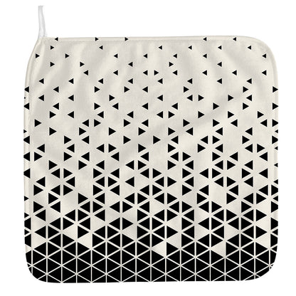 Black And White Geometric Pattern Print Hand Towel
