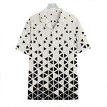 Black And White Geometric Pattern Print Hawaiian Shirt