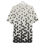 Black And White Geometric Pattern Print Hawaiian Shirt