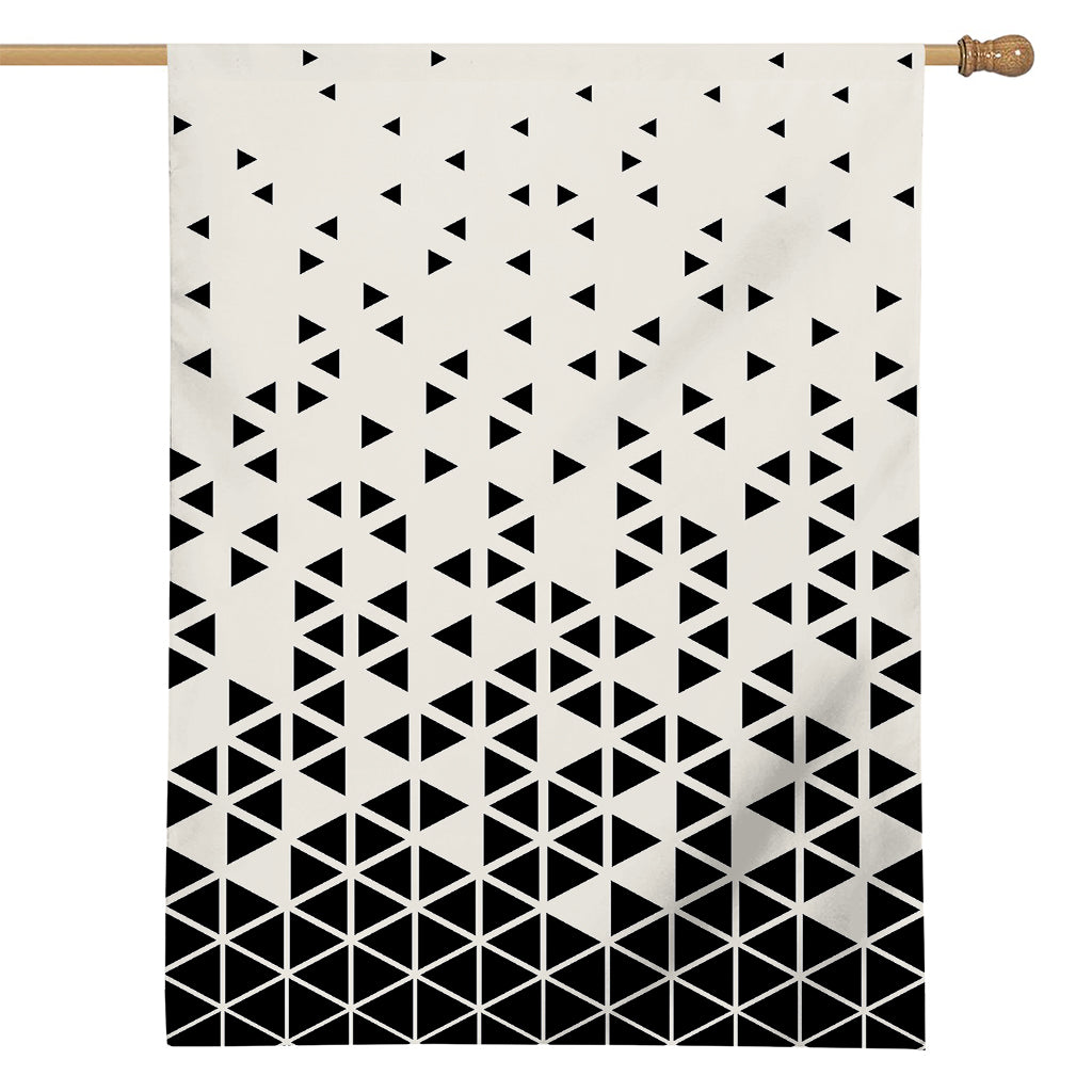 Black And White Geometric Pattern Print House Flag