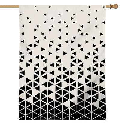 Black And White Geometric Pattern Print House Flag