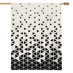 Black And White Geometric Pattern Print House Flag