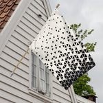Black And White Geometric Pattern Print House Flag