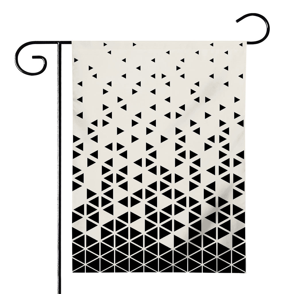 Black And White Geometric Pattern Print House Flag