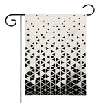 Black And White Geometric Pattern Print House Flag