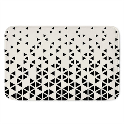 Black And White Geometric Pattern Print Indoor Door Mat