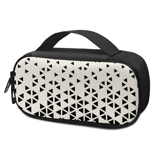 Black And White Geometric Pattern Print Insulin Cooler Travel Case