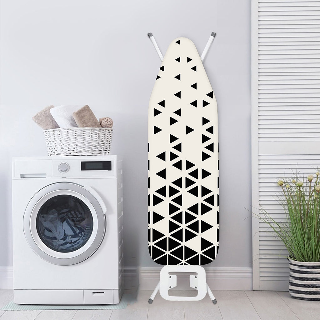 Black And White Geometric Pattern Print Ironing Board Cover