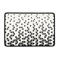 Black And White Geometric Pattern Print Kitchen Mat