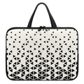 Black And White Geometric Pattern Print Laptop Sleeve With Handle