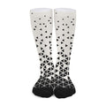 Black And White Geometric Pattern Print Long Socks