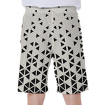 Black And White Geometric Pattern Print Men's Beach Shorts