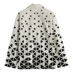 Black And White Geometric Pattern Print Men's Blazer