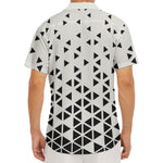 Black And White Geometric Pattern Print Men's Deep V-Neck Shirt