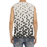Black And White Geometric Pattern Print Men's Fitness Tank Top