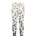 Black And White Geometric Pattern Print Men's Leggings