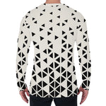 Black And White Geometric Pattern Print Men's Long Sleeve T-Shirt