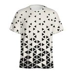 Black And White Geometric Pattern Print Men's Sports T-Shirt