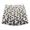 Black And White Geometric Pattern Print Mesh Shorts