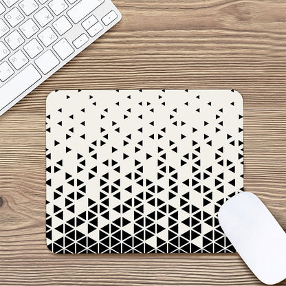 Black And White Geometric Pattern Print Mouse Pad