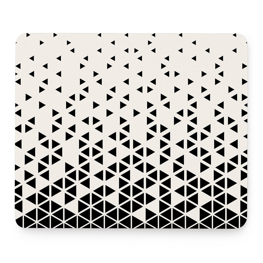 Black And White Geometric Pattern Print Mouse Pad