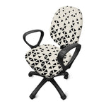 Black And White Geometric Pattern Print Office Chair Cover