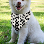 Black And White Geometric Pattern Print Over The Collar Dog Bandana