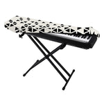 Black And White Geometric Pattern Print Piano Keyboard Cover