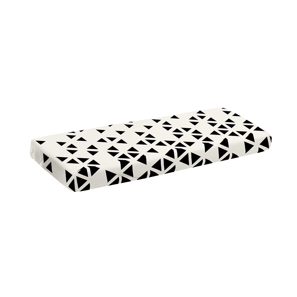 Black And White Geometric Pattern Print Piano Keyboard Cover