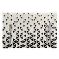 Black And White Geometric Pattern Print Placemat