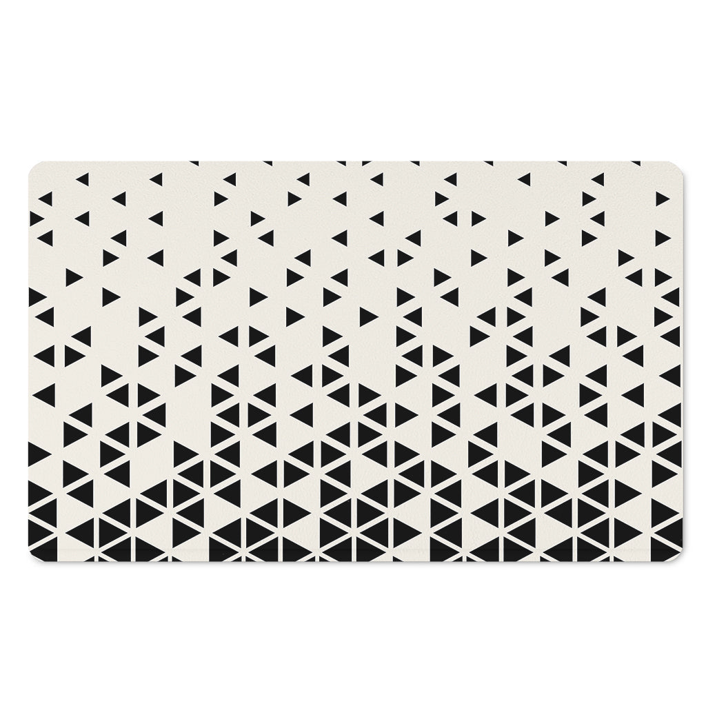 Black And White Geometric Pattern Print Polyester Doormat