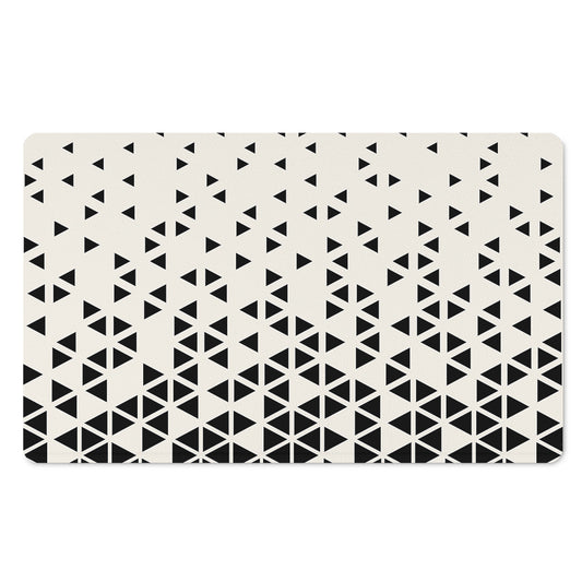 Black And White Geometric Pattern Print Polyester Doormat