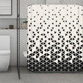 Black And White Geometric Pattern Print Polyester Shower Curtain