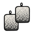 Black And White Geometric Pattern Print Pot Holders