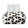 Black And White Geometric Pattern Print Rectangle Tissue Box Cover