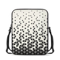 Black And White Geometric Pattern Print Rectangular Crossbody Bag