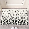 Black And White Geometric Pattern Print Rubber Doormat