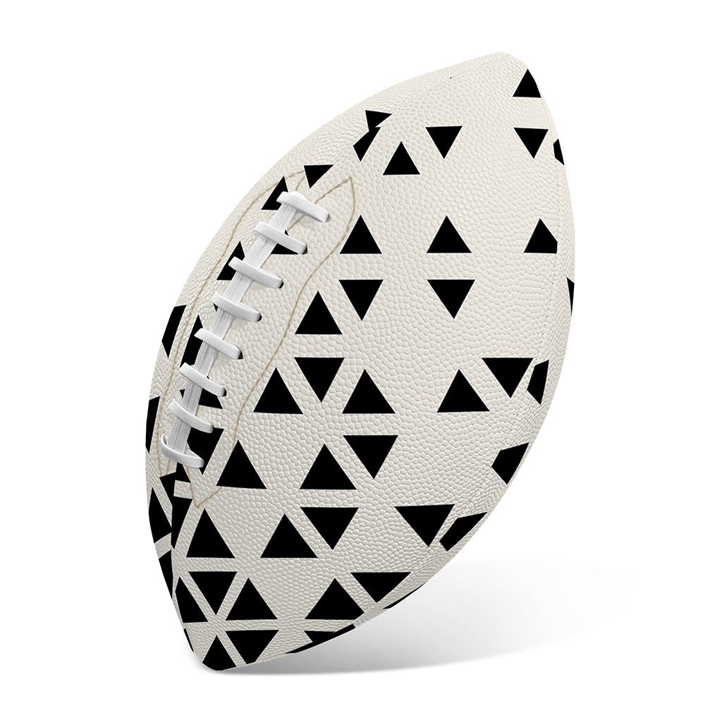 Black And White Geometric Pattern Print Rugby Ball
