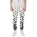 Black And White Geometric Pattern Print Joggers