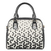 Black And White Geometric Pattern Print Shoulder Handbag